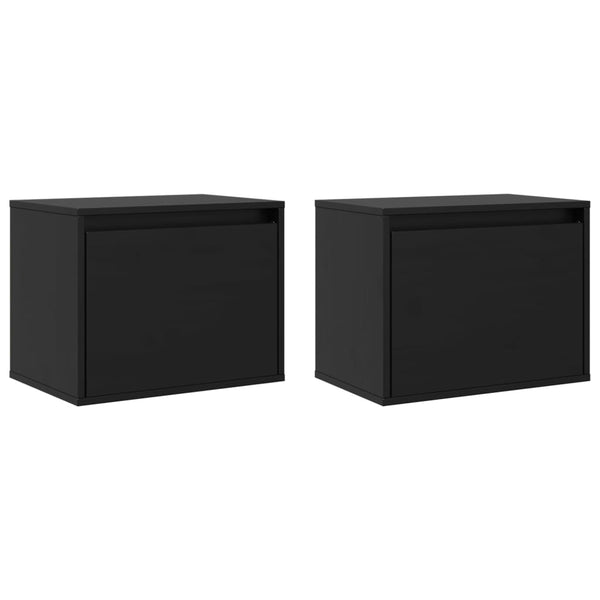 Schwarze Hängeschränke 45x30x35cm, 2er Set