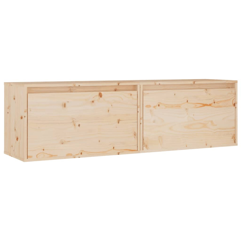 Wandschränke Kiefer Massivholz 60x30x35 cm, 2er-Set