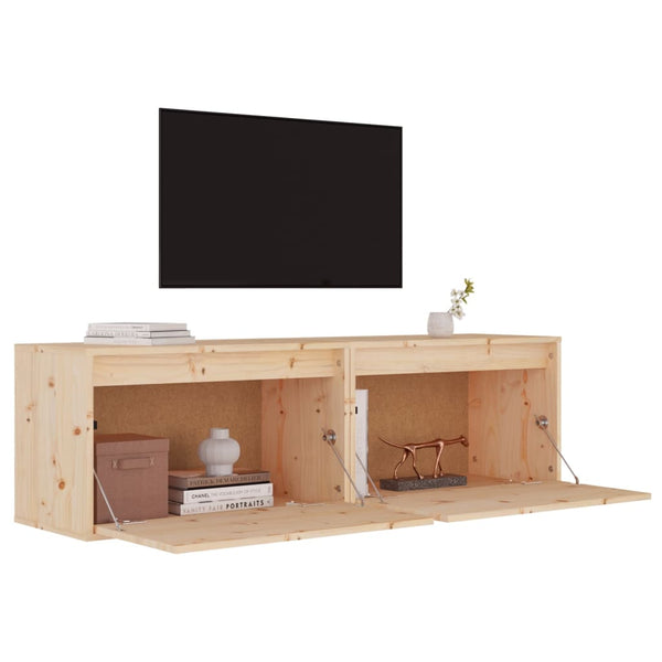 Wandschränke Kiefer Massivholz 60x30x35 cm, 2er-Set