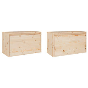 Wandschränke Kiefer Massivholz 60x30x35 cm, 2er-Set