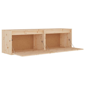 Wandschränke Kiefer Massivholz 60x30x35 cm, 2er-Set