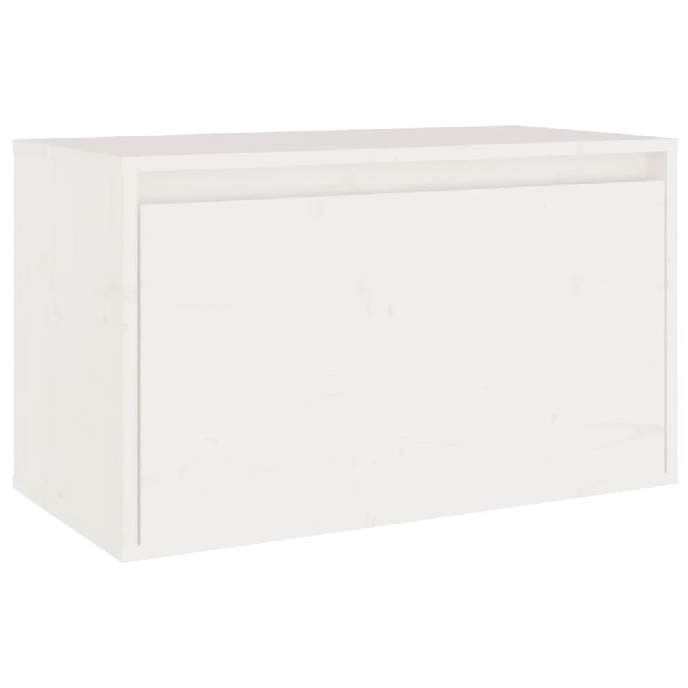 Wandschrank Weiß 60x30x35cm Kiefer Massivholz
