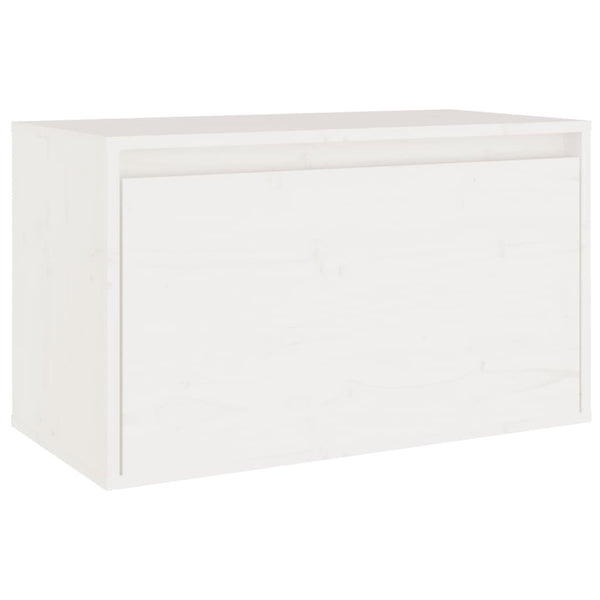 Wandschrank Weiß 60x30x35cm Kiefer Massivholz