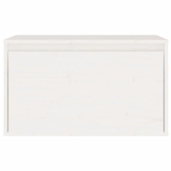 Wandschrank Weiß 60x30x35cm Kiefer Massivholz