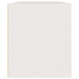 Wandschrank Weiß 60x30x35cm Kiefer Massivholz