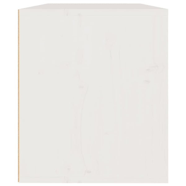 Wandschrank Weiß 60x30x35cm Kiefer Massivholz