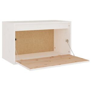 Wandschrank Weiß 60x30x35cm Kiefer Massivholz