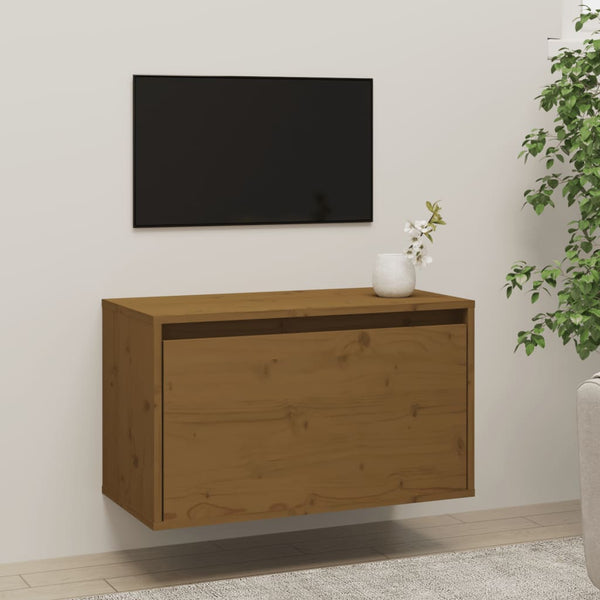 Wandschrank Honigbraun 60x30x35 cm Kiefer Massivholz