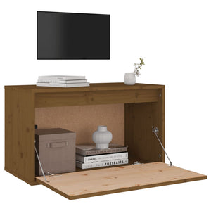 Wandschrank Honigbraun 60x30x35 cm Kiefer Massivholz