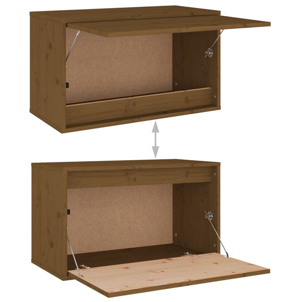 Wandschrank Honigbraun 60x30x35 cm Kiefer Massivholz