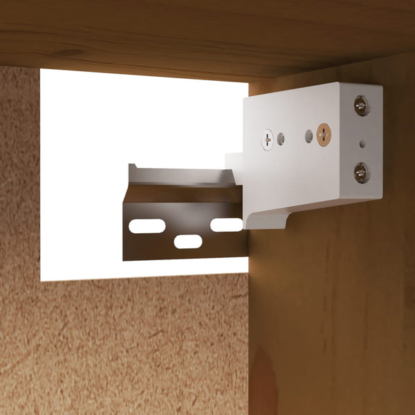Wandschrank Honigbraun 60x30x35 cm Kiefer Massivholz