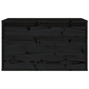 Schwarzer Wandschrank 60x30x35cm Kiefer Massivholz