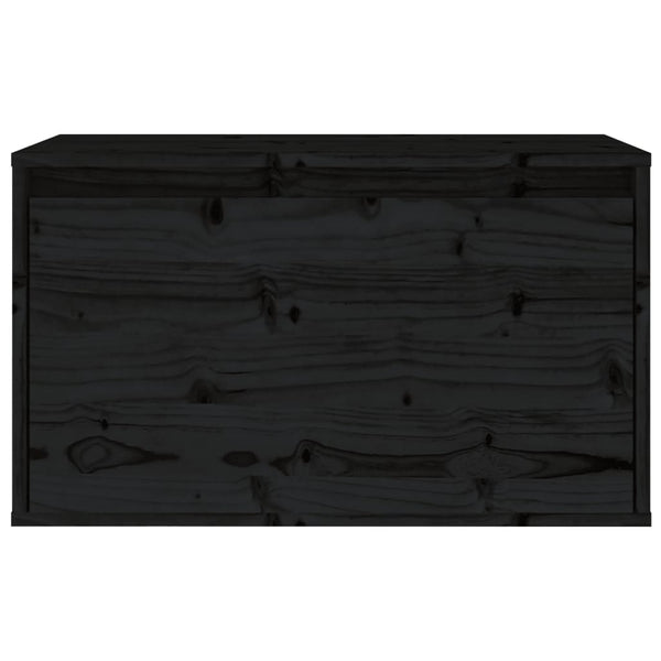 Schwarzer Wandschrank 60x30x35cm Kiefer Massivholz