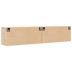 Massivholz Wandschränke Kiefer 80x30x35 cm, 2er-Set