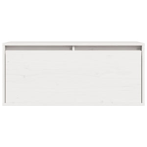 Weißer Wandschrank Kiefer Massivholz 80x30x35 cm