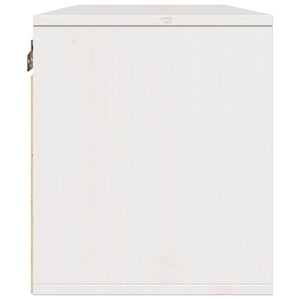 Weißer Wandschrank Kiefer Massivholz 80x30x35 cm