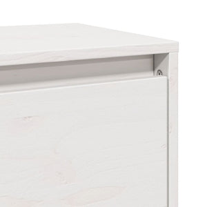 Weißer Wandschrank Kiefer Massivholz 80x30x35 cm