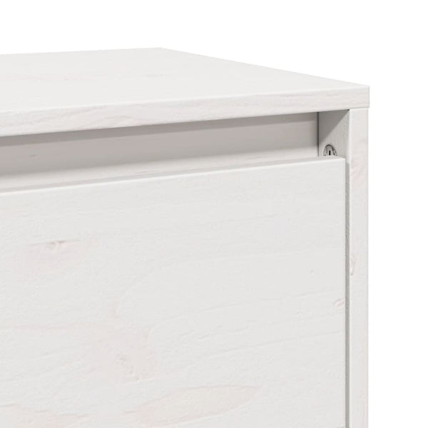Weißer Wandschrank Kiefer Massivholz 80x30x35 cm