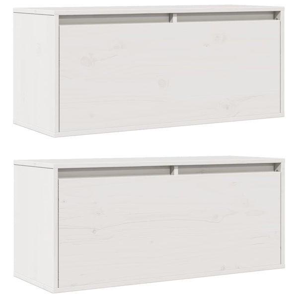 Weiße Hängeschränke 80cm, 2er Set