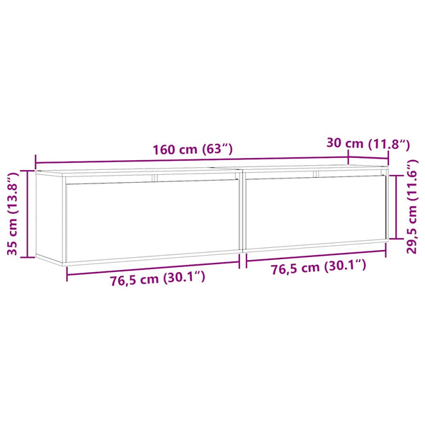 Weiße Hängeschränke 80cm, 2er Set