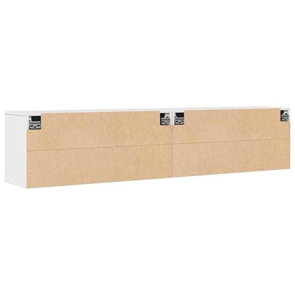 Weiße Hängeschränke 80cm, 2er Set