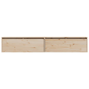 Wandschränke Kiefer Massivholz 100x30x35cm, 2er Set