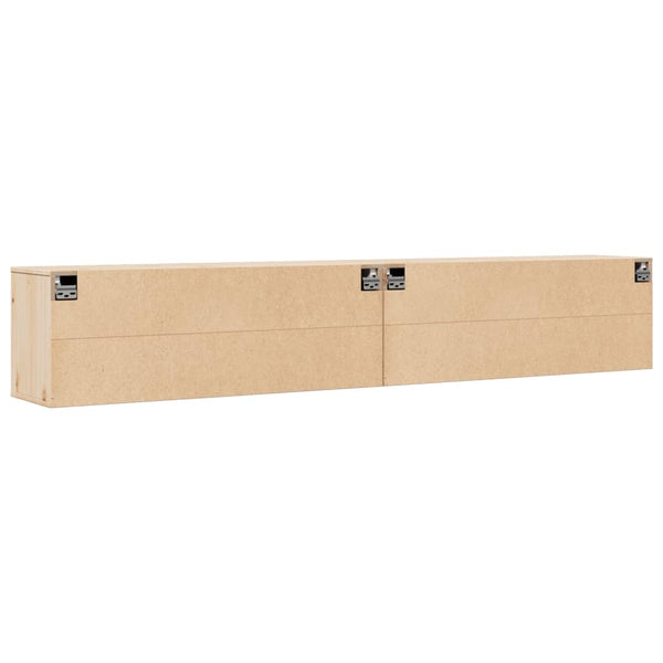 Wandschränke Kiefer Massivholz 100x30x35cm, 2er Set
