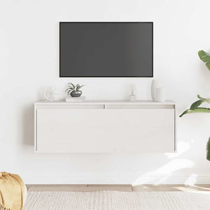 Weißer Wandschrank Kiefer Massivholz 100cm