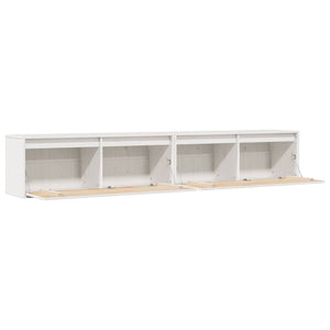 Wandschränke 2er Set, Kiefer Massivholz, Weiß