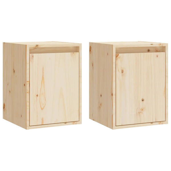 Wandschränke Kiefer Massivholz 30x30x40cm, 2er Set