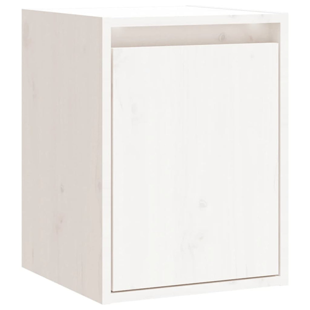 Weißer Wandschrank Kiefer Massivholz 30x30x40 cm