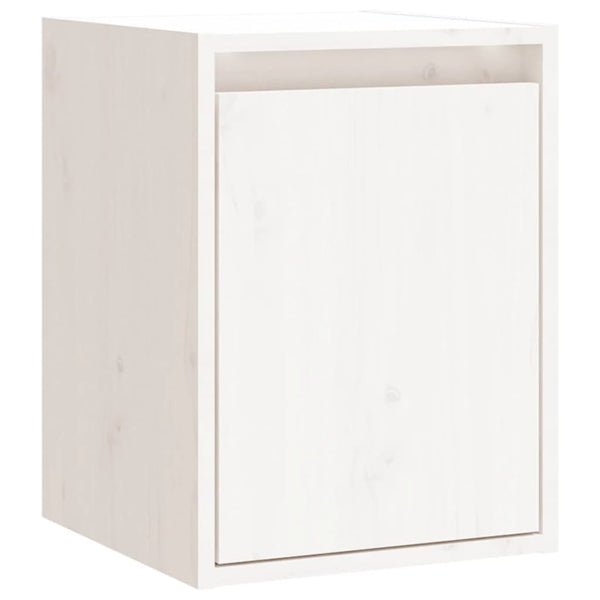 Weißer Wandschrank Kiefer Massivholz 30x30x40 cm