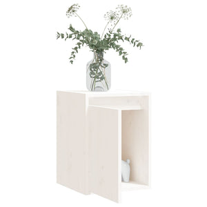 Weißer Wandschrank Kiefer Massivholz 30x30x40 cm
