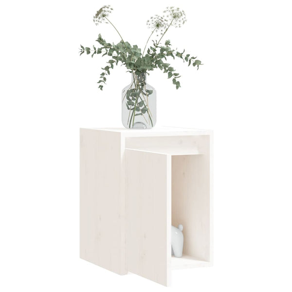 Weißer Wandschrank Kiefer Massivholz 30x30x40 cm