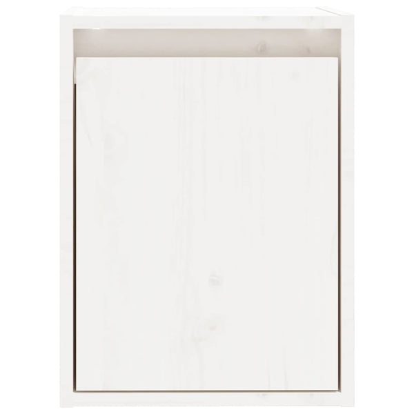 Weißer Wandschrank Kiefer Massivholz 30x30x40 cm