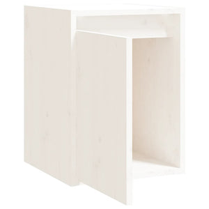 Weißer Wandschrank Kiefer Massivholz 30x30x40 cm