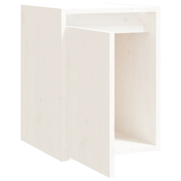 Weißer Wandschrank Kiefer Massivholz 30x30x40 cm