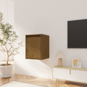 vidaXL Armoires murales 2 pcs Marron miel 30x30x40 cm Bois de pin massif