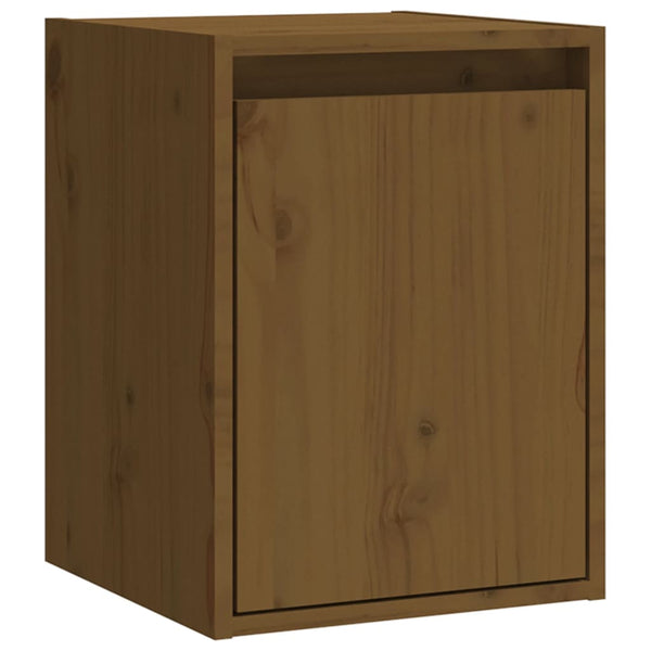 vidaXL Armoires murales 2 pcs Marron miel 30x30x40 cm Bois de pin massif