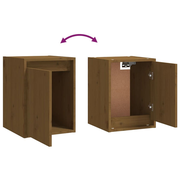 vidaXL Armoires murales 2 pcs Marron miel 30x30x40 cm Bois de pin massif