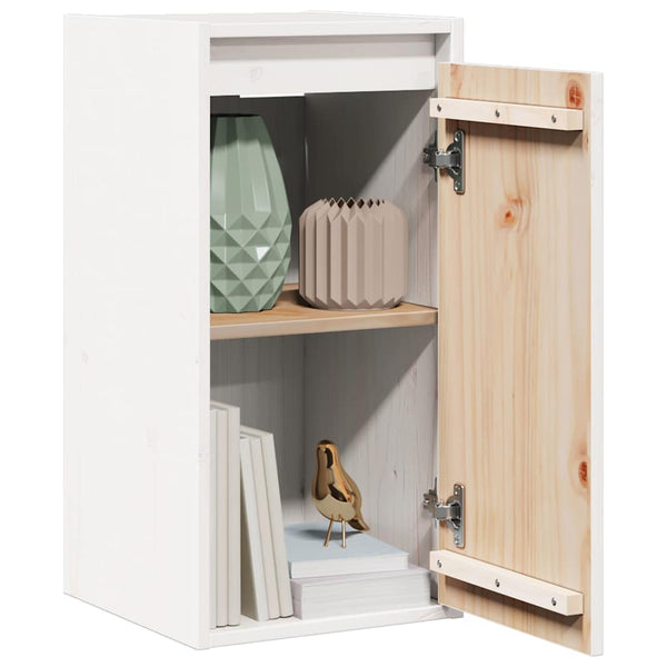 Weißer Wandschrank 30x30x60cm Kiefer Massivholz