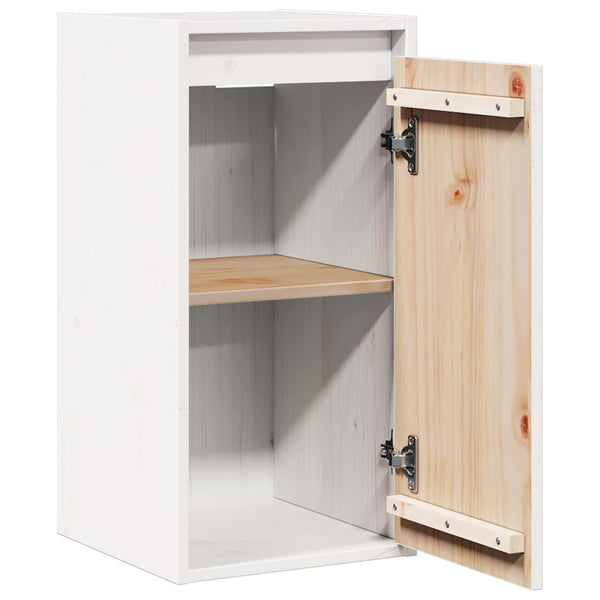 Weißer Wandschrank 30x30x60cm Kiefer Massivholz