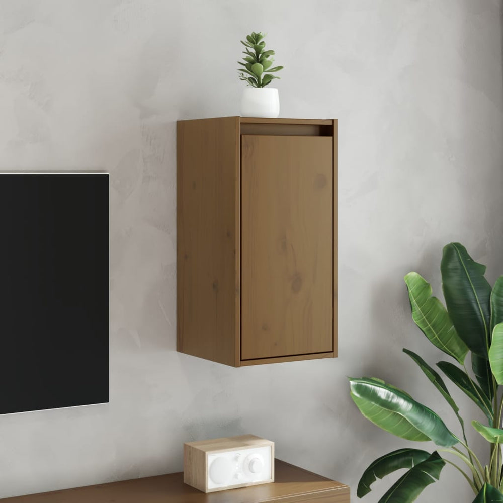 Wandschrank Honigbraun Kiefer Massivholz 30x60 cm