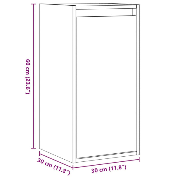 vidaXL Armoires murales 2 pcs Marron miel 30x30x60 cm Bois de pin massif