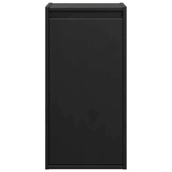 Wandschränke 30x30x60 cm Kiefer Massivholz Schwarz 2er Set