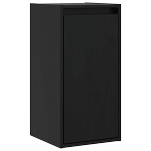 Wandschränke 30x30x60 cm Kiefer Massivholz Schwarz 2er Set