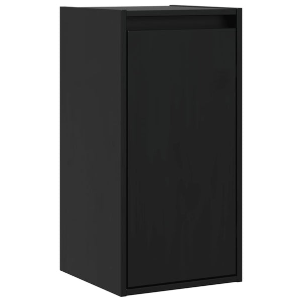 Wandschränke 30x30x60 cm Kiefer Massivholz Schwarz 2er Set