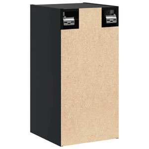 Wandschränke 30x30x60 cm Kiefer Massivholz Schwarz 2er Set