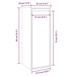 Wandschrank Kiefer Massivholz 30x30x80 cm