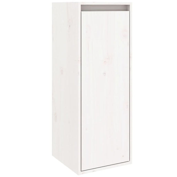 Weißer Wandschrank 30x30x80 cm Kiefer Massivholz